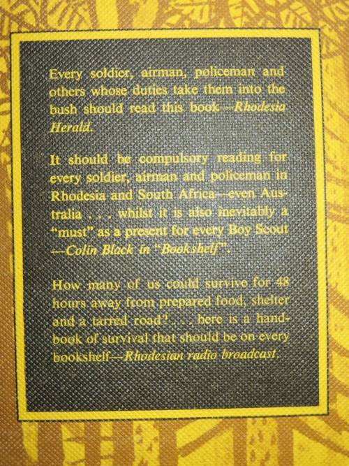 DON`T DIE IN THE BUNDU  by Col. G. H. Grainger (Rhodesiana) (Handbook of survival)