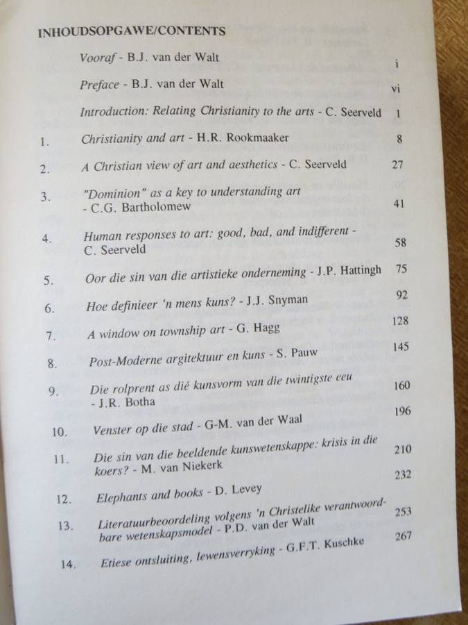 VENSTER OP DIE KUNSTE - Christelike Perspektiewe/A WINDOW ON THE ARTS - Christian Perspectives