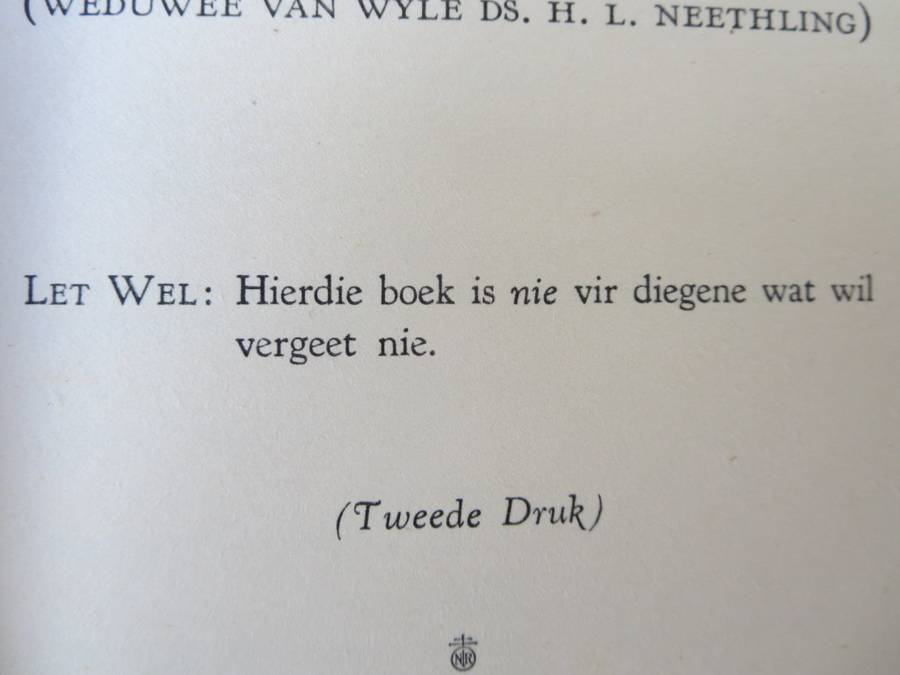 ONS GESKIEDENIS-SERIE. MAG ONS VERGEET? deur Mev. E. Neethling. (Anglo-Boereoorlog)  (P)