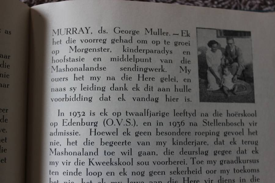 WIE IS WIE IN ONS SENDINGVELDE -  Mashonaland en Betsjoeanaland  Samesteller Ds P.L. Olivier