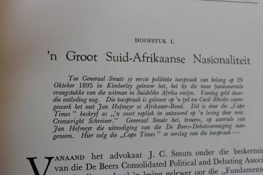 GROTER SUID-AFRIKA - PLANNE VIR N BETER WERELD. Toesprake deur die Hoog-edelagbare J. C. Smuts