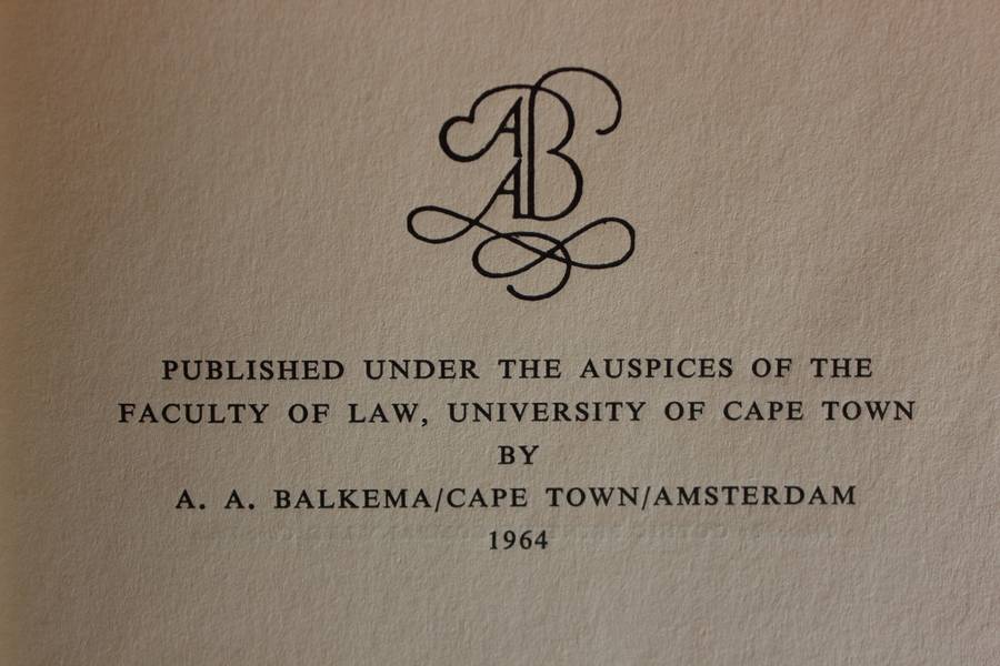 ACTA JURIDICA 1962 and 1963. (Law Journal of UCT Law Faculty)   (W)