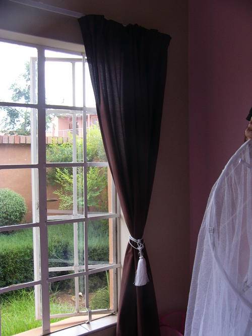 Brown Lined curtains