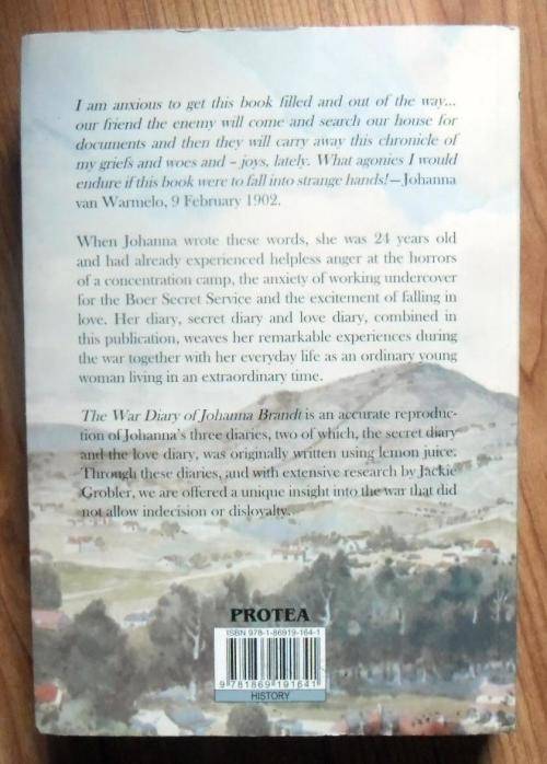 THE WAR DIARY OF JOHANNA BRANDT by Jackie Grobler (Editor)