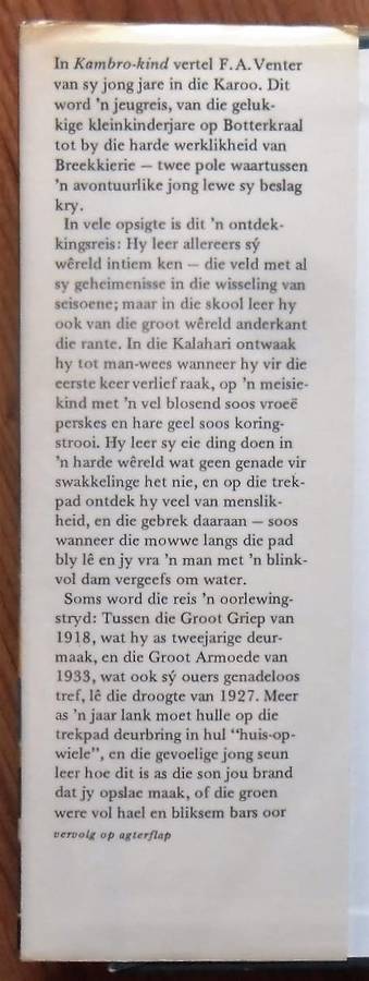 KAMBRO-KIND deur F A Venter