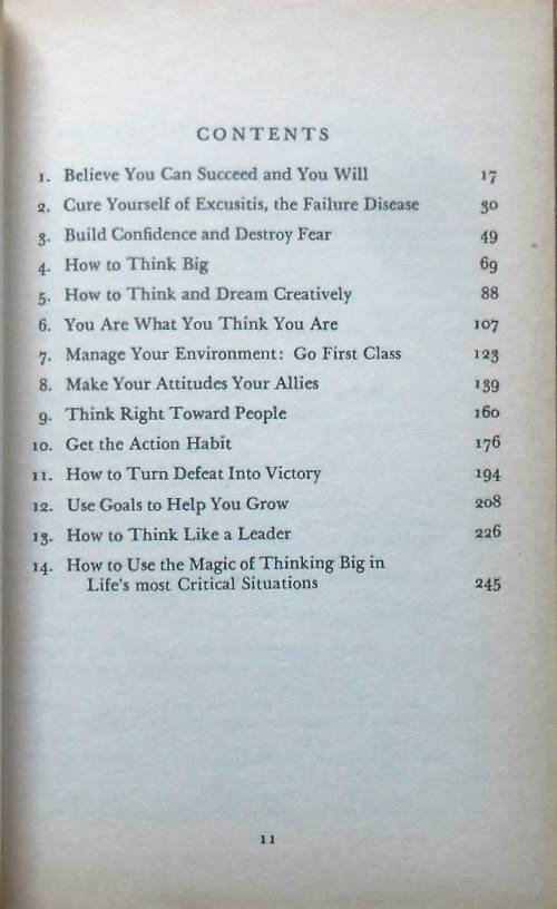 THE MAGIC OF THINKING BIG by David J Schwartz