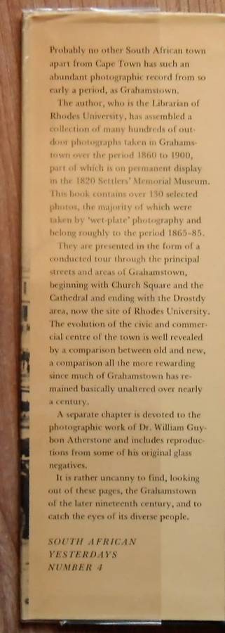 GRAHAMSTOWN IN EARLY PHOTOGRAPHS by Frank van der Riet