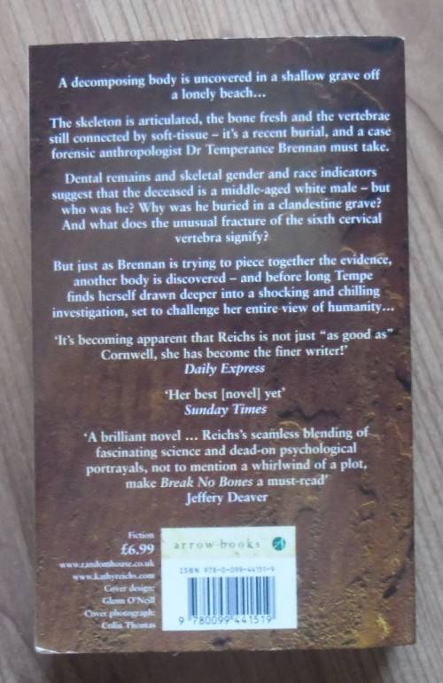 BREAK NO BONES by Kathy Reichs