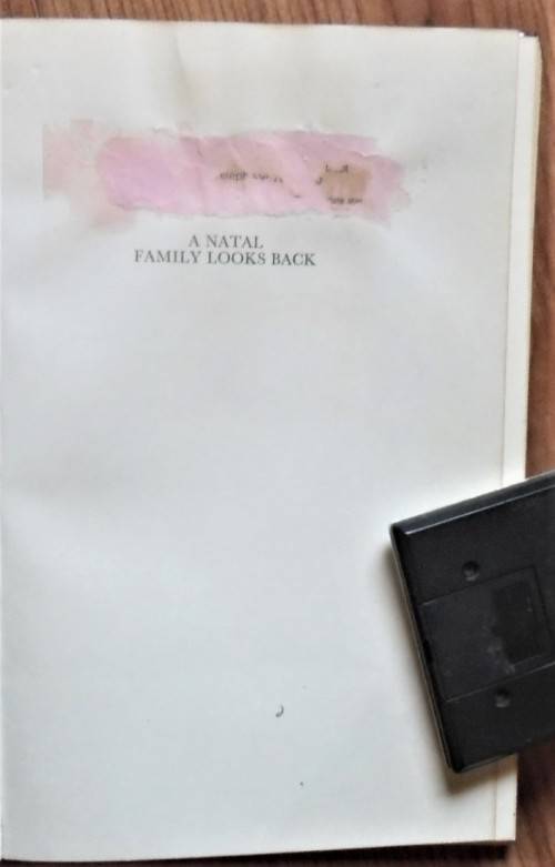 A NATAL FAMILY LOOKS BACK by H C Lugg