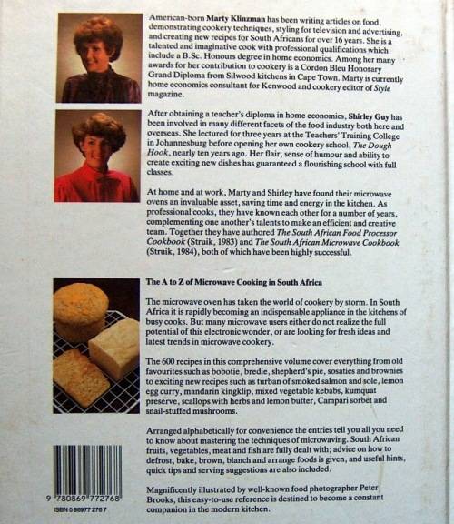 THE A-Z OF MICROWAVE COOKING IN SOUTH AFRICA by Marty Klinzman & Shirley Guy