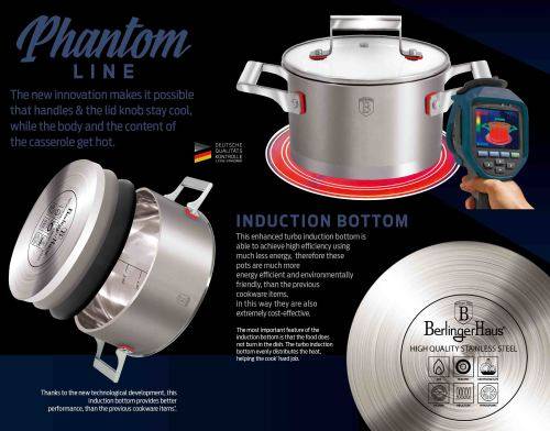 Berlinger Huas 16 cm Stainless Steel Casserole , Phantom Line