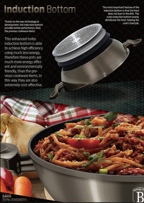 Berlinger Haus 9-Piece Matellic Line Marble Coated Turbo Induction Cookware Set - Carbon