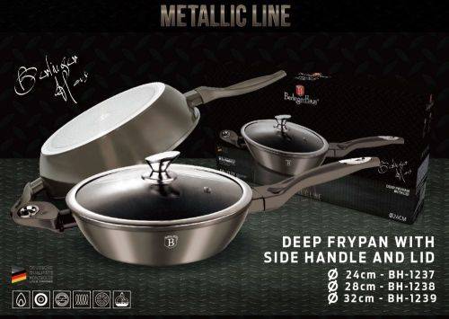 BH-1237 Deep frypan with lid 24 cm, Carbon Metallic Line