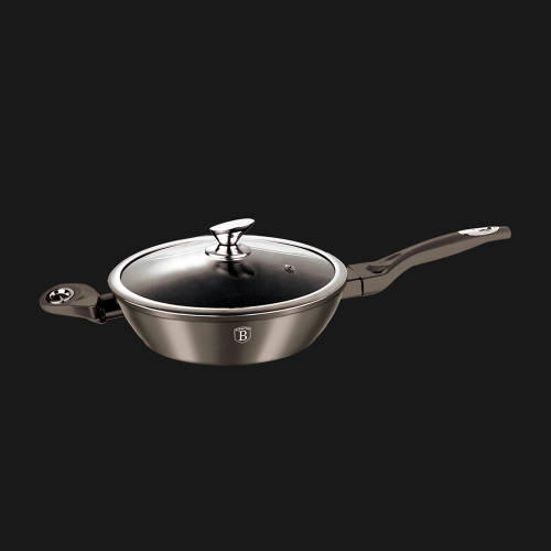 BH-1237 Deep frypan with lid 24 cm, Carbon Metallic Line