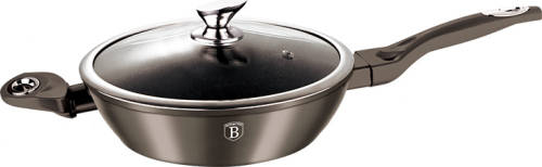 BH-1237 Deep frypan with lid 24 cm, Carbon Metallic Line