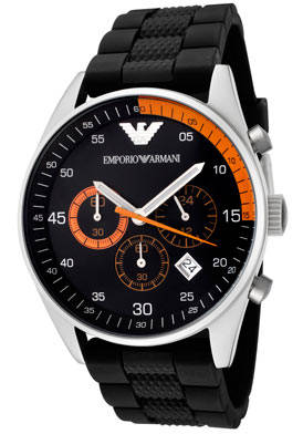Men's Chronograph BlackARMANI AR5878  Rubber Watch