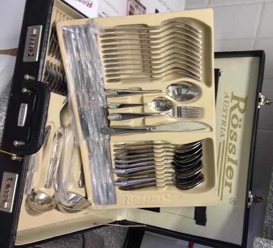 **18/10 stainless steel ** 72pc  Stainless Steel Set in SuitCase (brief box) with Code Lock