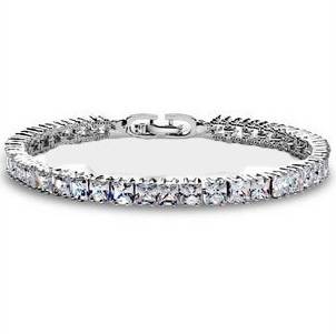 10K White Gold Filled Fashion generous new A+++zircon bracelet