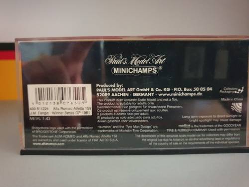 Alfa Romeo Alfetta 159 - Minichamps 1/43