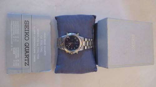 Mens Seiko Sports 150 Cal 7T32 Alarm Chronograph