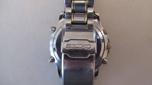 Mens Seiko Sports 150 Cal 7T32 Alarm Chronograph