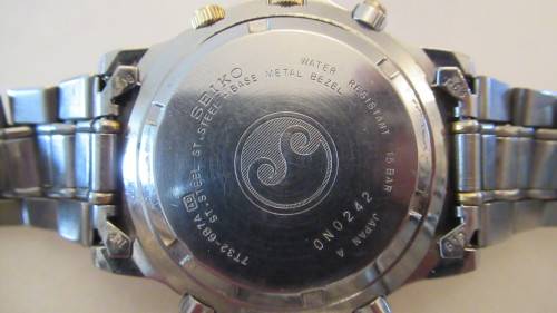 Mens Seiko Sports 150 Cal 7T32 Alarm Chronograph