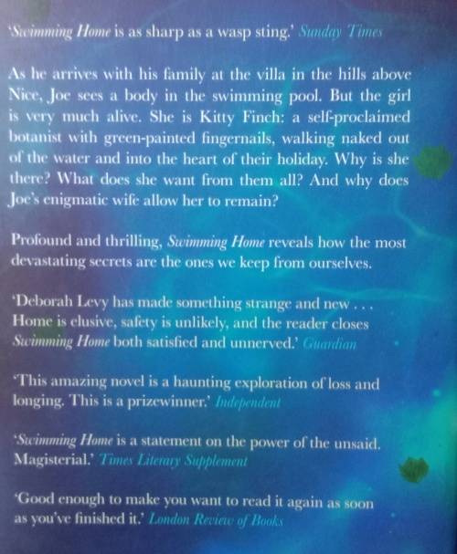 Deborah Levy: Swimming home