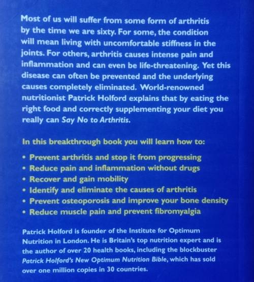 Patrick Holford: Say no to arthritis