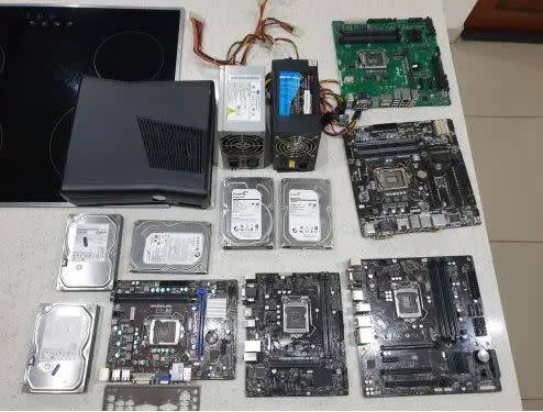 BULK LOT - Motherbaords + Xbox + Hdds + PSUs - For Repairs/Spares