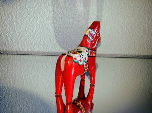 Vintage Swedish Hand-Painted Dala Horse