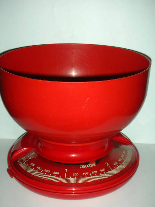 Retro Red Swedish Kitchen Scale