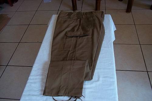 A vintage brown SADF nutria trousers