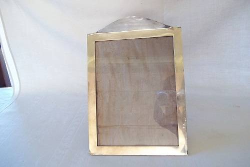 Lovely large antique hallmarked silver photo frame - silver weight 128g