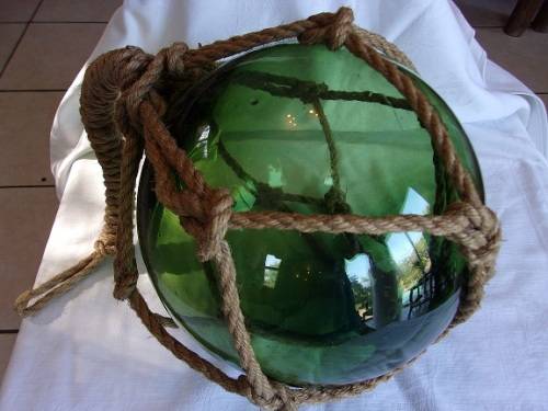 Vintage glass fishing buoy