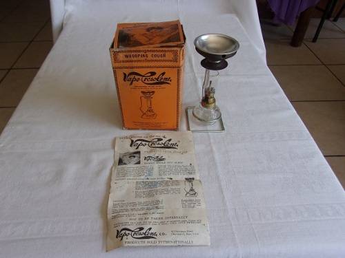 Vintage Vapo-Cresolene vaporiser with original box and instructions
