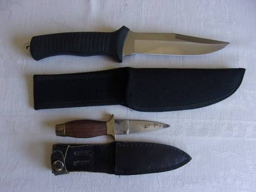 A D.O.W. hunting knife and small Pakistani dagger for 1 bid