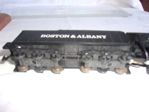 Vintage Mantua Boston & Albany model locomotive & tender in display case
