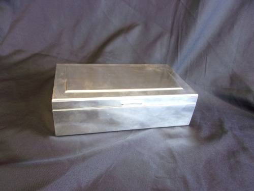 Quality vintage hallmarked A1 silver plated card box
