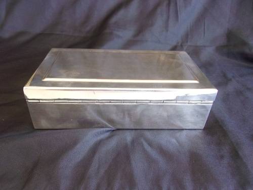Quality vintage hallmarked A1 silver plated card box