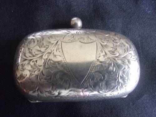 Antique art nouveau Sterling silver sovereign case