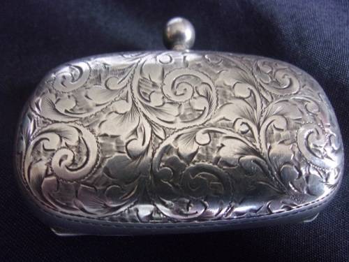 Antique art nouveau Sterling silver sovereign case