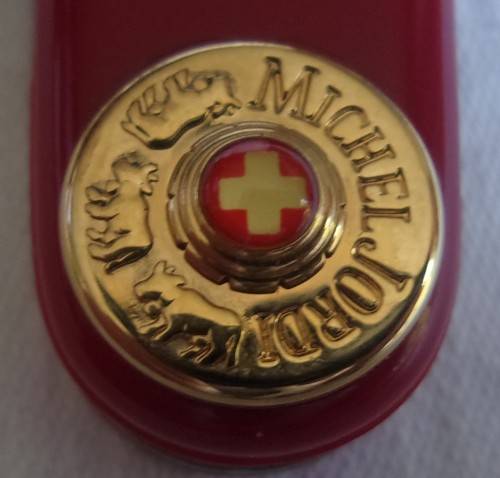 Limited edition Michel Jordi Victorinox Officier Suisse Ethno Knife & leather pouch