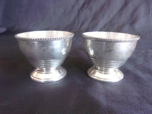 2 Vintage Sterling silver open salts for 1 bid - 50,6g