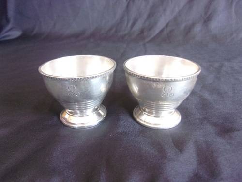 2 Vintage Sterling silver open salts for 1 bid - 50,6g