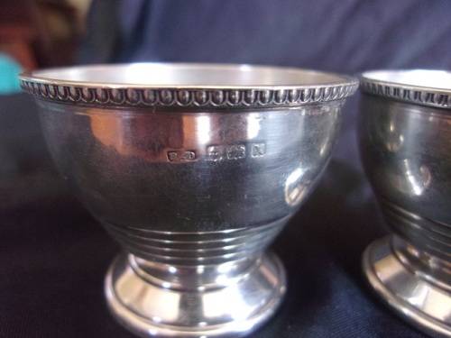 2 Vintage Sterling silver open salts for 1 bid - 50,6g