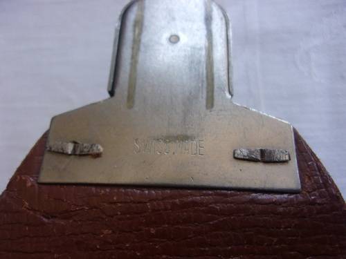 Vintage Homa brown leather briefcase - made in Switzerland