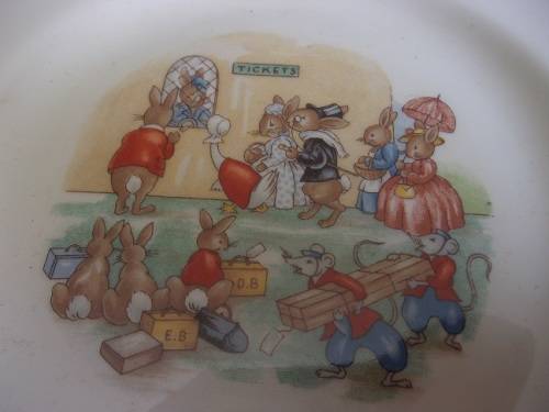 Vintage Royal Doulton Bunnykins 5 piece breakfast set - Golden Jubilee Celebration collection