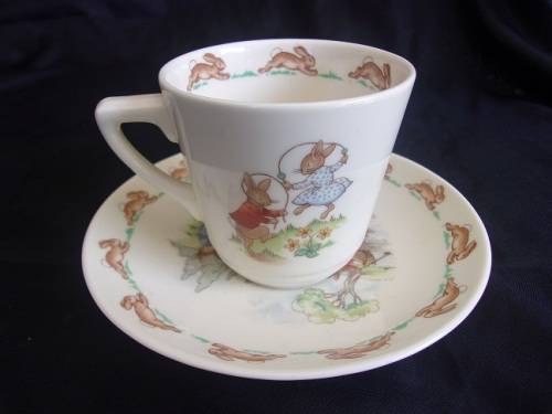 Vintage Royal Doulton Bunnykins 5 piece breakfast set - Golden Jubilee Celebration collection