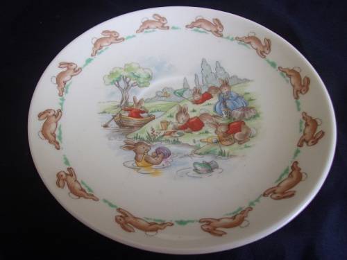 Vintage Royal Doulton Bunnykins 5 piece breakfast set - Golden Jubilee Celebration collection