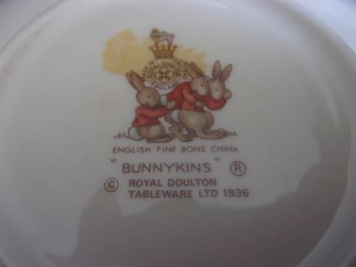 Vintage Royal Doulton Bunnykins 5 piece breakfast set - Golden Jubilee Celebration collection